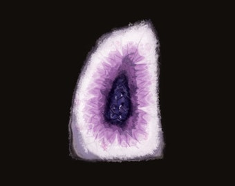 Amethyst Crystal Art Digital Print