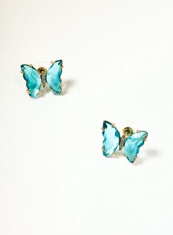 Blue Butterfly Freshwater Pearl Earrings – Timeless Pearl
