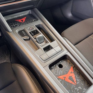 Cupra Formentor and Leon Cup Holder and Charging Compartment Cover Set(Triangular Prism-Like Surface)