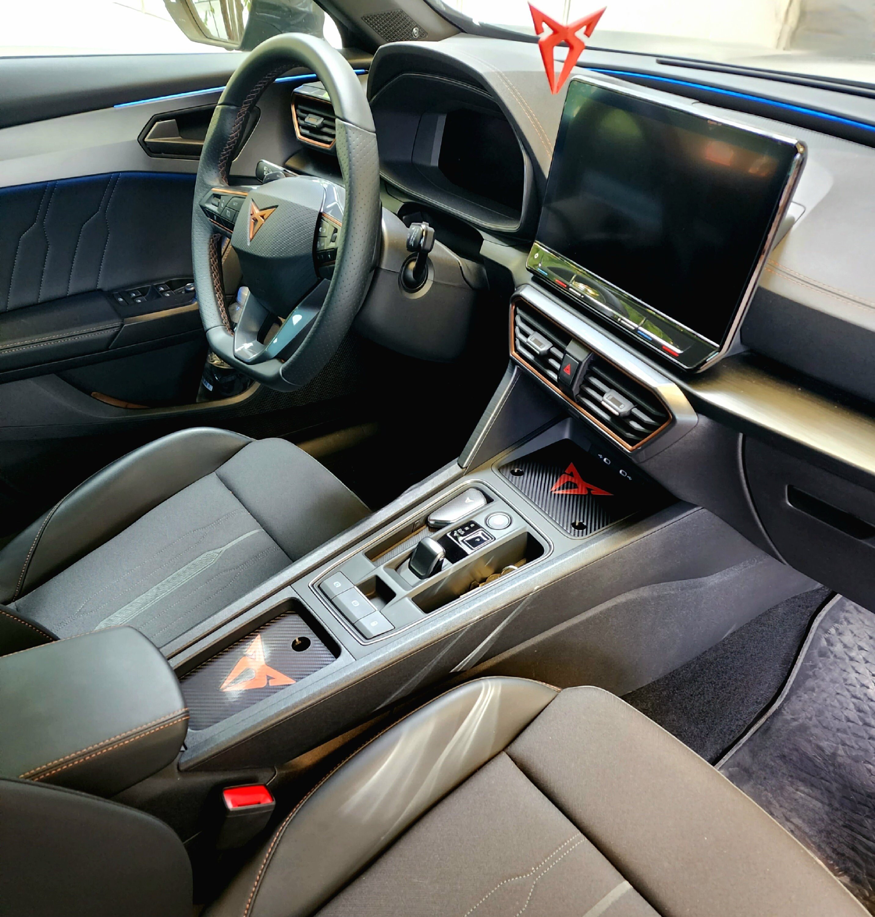 Cupra Formentor and Leon Cup Holder and Charging Compartment Cover Set