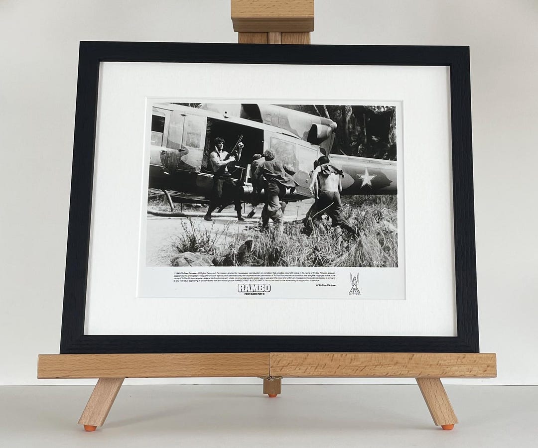 Rambo Photo Original Framed 8X10 Inch B&W Press Publicity Still - Etsy