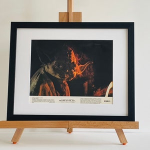 Star Wars Yoda Powrót Jedi Oprawiony Oryginał 8 x 10 W Wielkiej Brytanii Karta lobby