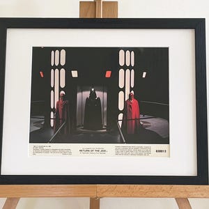 Gwiezdne Wojny Powrót Jedi Oryginalna Oprawiona Karta Lobby UK 8 x 10 cali