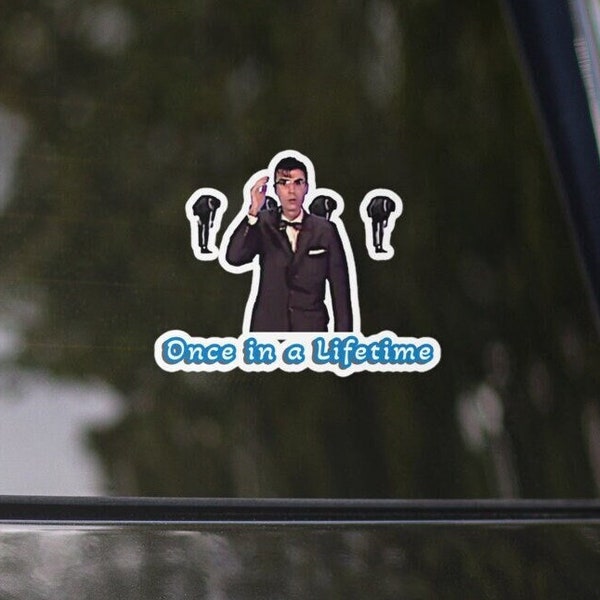Once in a lifetime, Talking heads, retro throwback Sticker