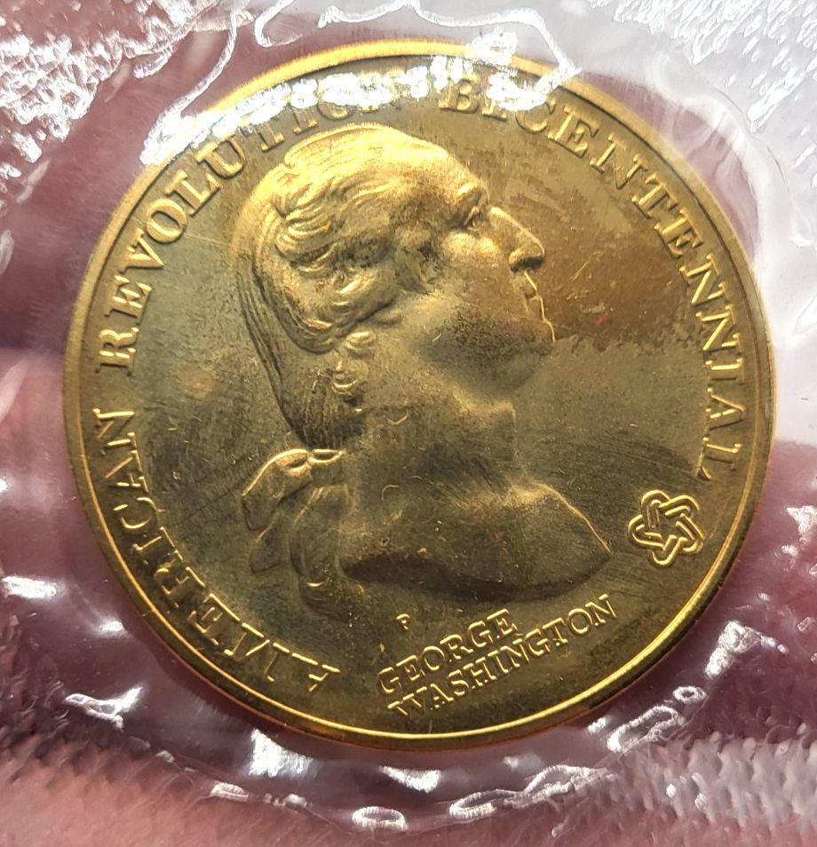 アメリカ独立戦争200周年記念メダル ジョージ・ワシントン 封印 消印