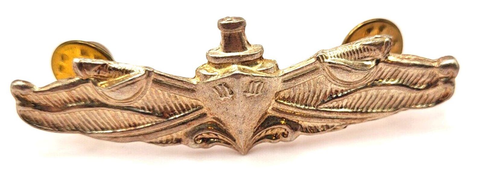 Militaria US Navy Surface Warfare Badge Pin Silver Tone - Etsy