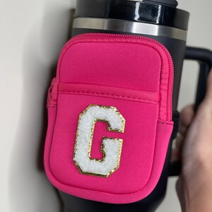 Cute Personalized Pouch Compatible with Stanley Cup 30 20 & 40 oz Cup with  Handle. Comes with 40mm and 35mm Straw Topper That fit snug- Accessories
