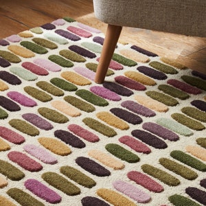 Pebbles Tufted Rug Hand Tufted Rug Tufted Wool Rug Hand Tuft Rug 5x8 6x9 7x10 8x10 9x12 10x14 feet  Rug Multi Colored Rug, Class Rugs