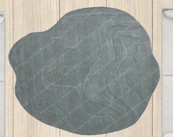 Tufted  Canyon Rug | Oval Hand-Tufted 100% Wool Area Rug for Interior Aesthetics - Homes, Offices, Hotels | Handmade India | Non-toxic