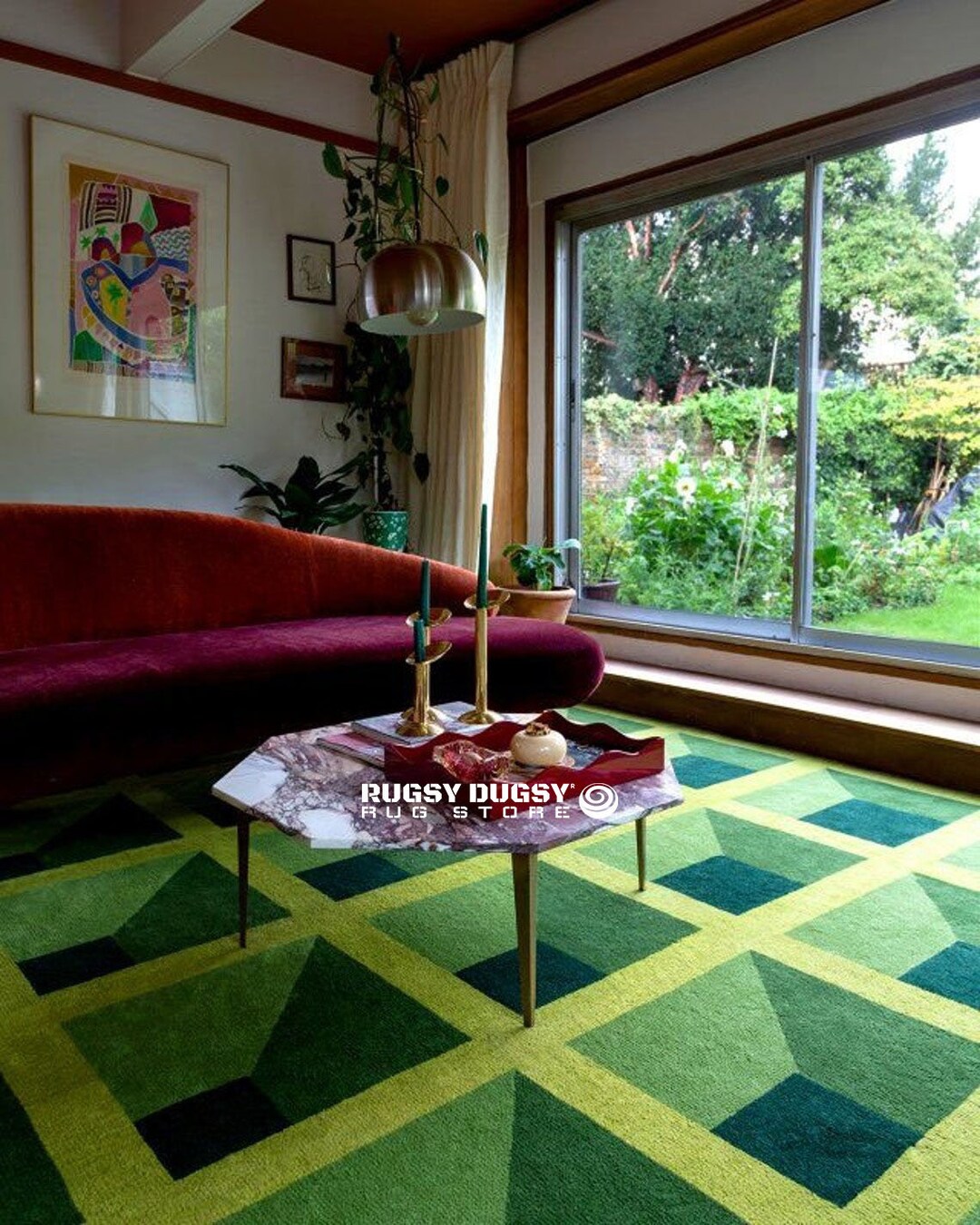 Garden Maze Rug for Styling Bedroom, Living Room, Kids Room, Hall ...