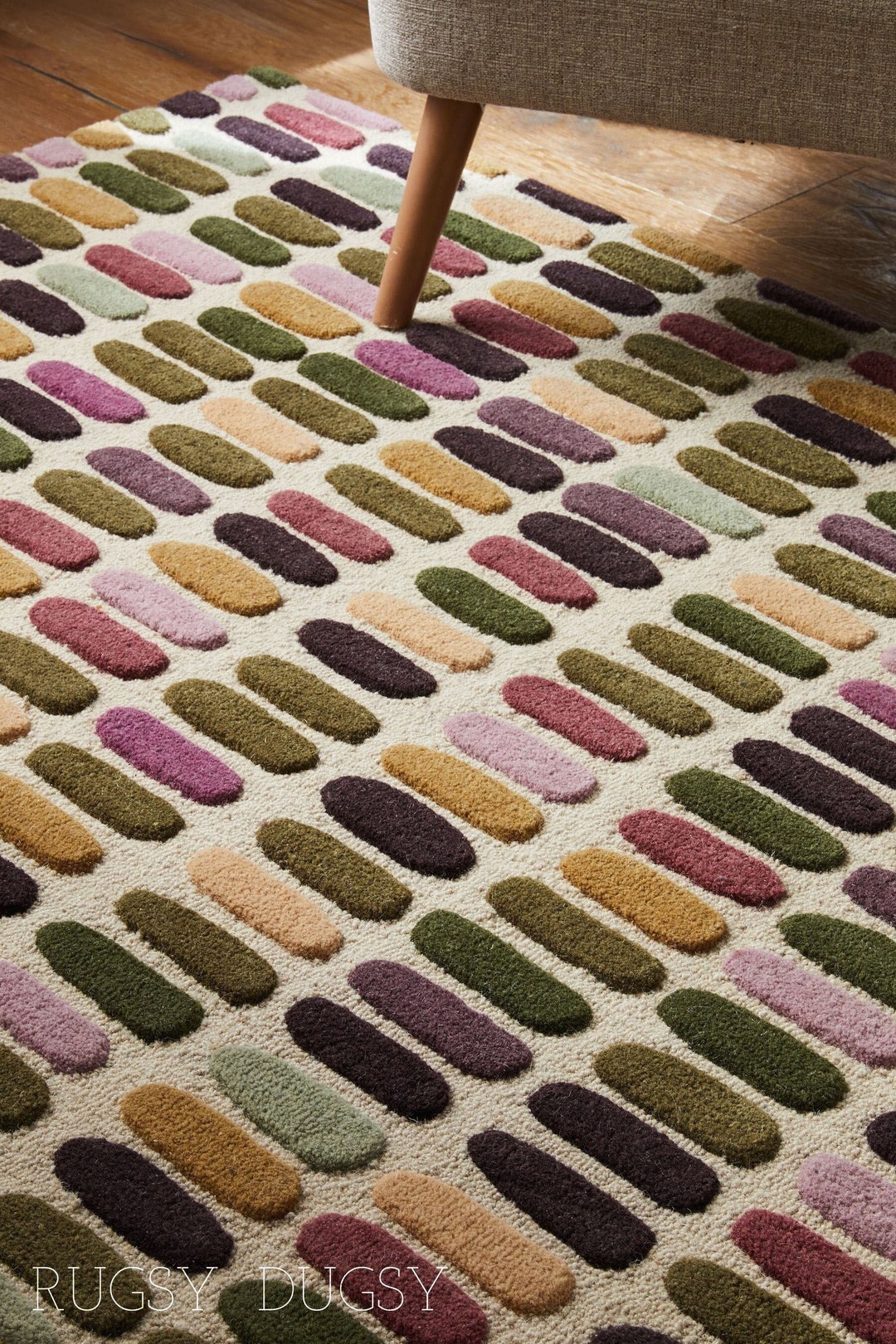 Pebbles Tufted Rug Hand Tufted Rug Tufted Wool Rug Hand Tuft Rug 5x8