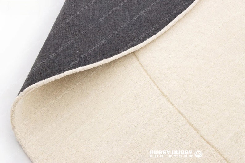 Oval Kidney Shaped Rug L Handtufted 100 Wool Area Rug for Interior