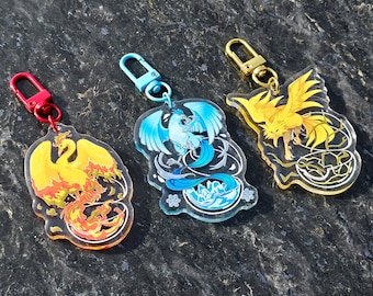 Legendary Birds Acrylic Charm Keychain
