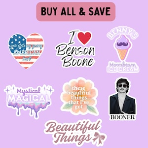 Benson Boone Sticker Set: Mystical Magical Fan Art