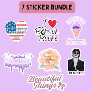 Benson Boone Sticker Set: Mystical Magical Fan Art