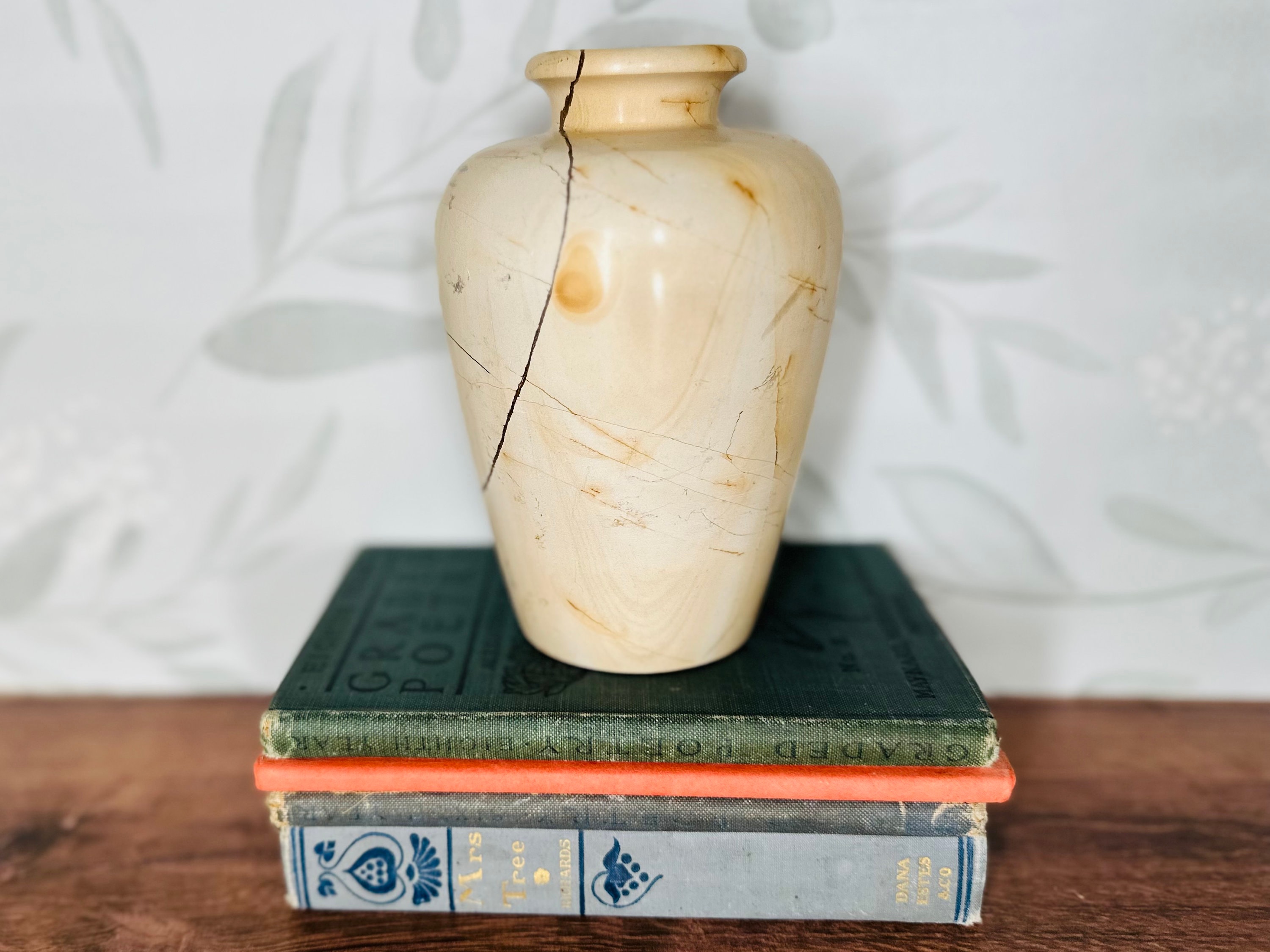 Soapstone Heavy Swirled Pure Marble Vase Etsy