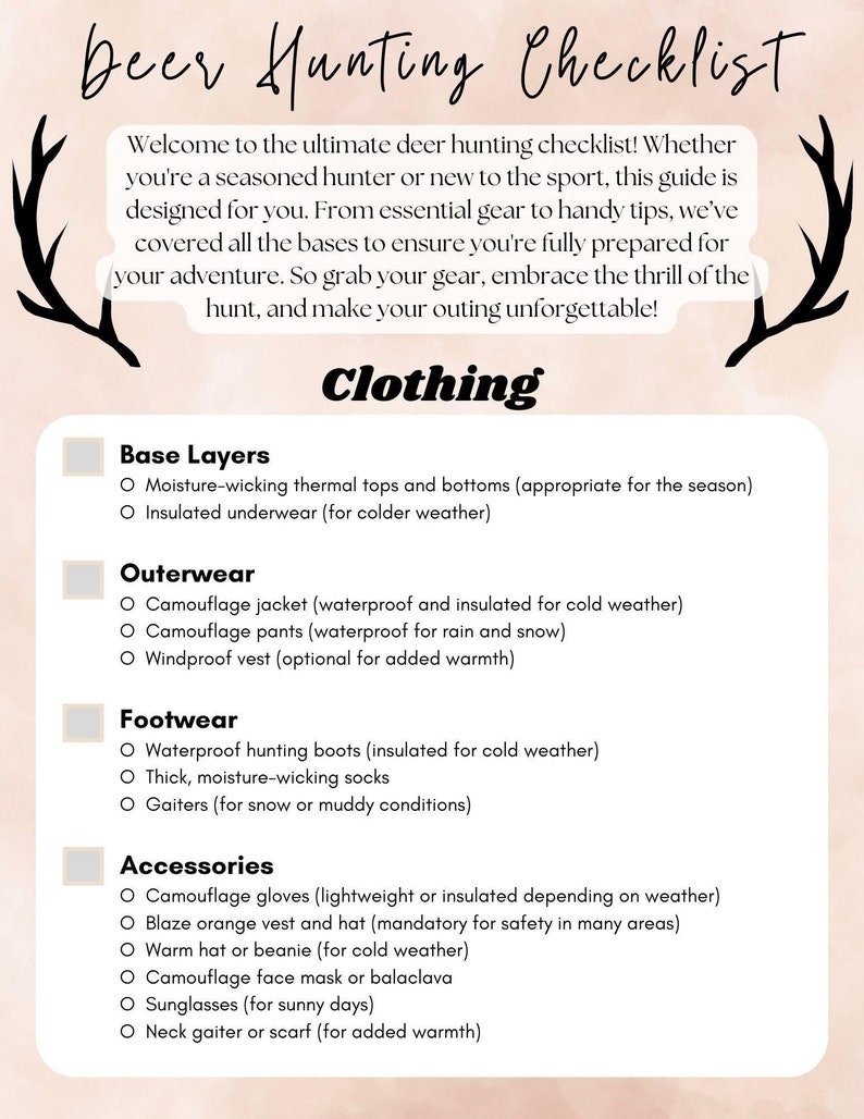 Women's Deer Hunting Checklist | Expert Gear & Safety Guide | Perfect ...