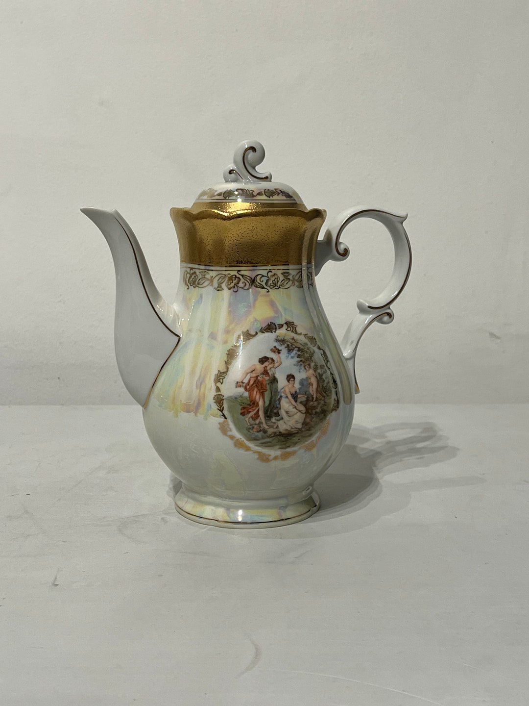 Large Antique Porcelain Coffee Pot by Oscar Schlegelmilch Etsy