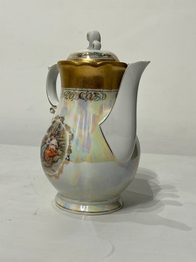 Large Antique Porcelain Coffee Pot by Oscar Schlegelmilch Etsy