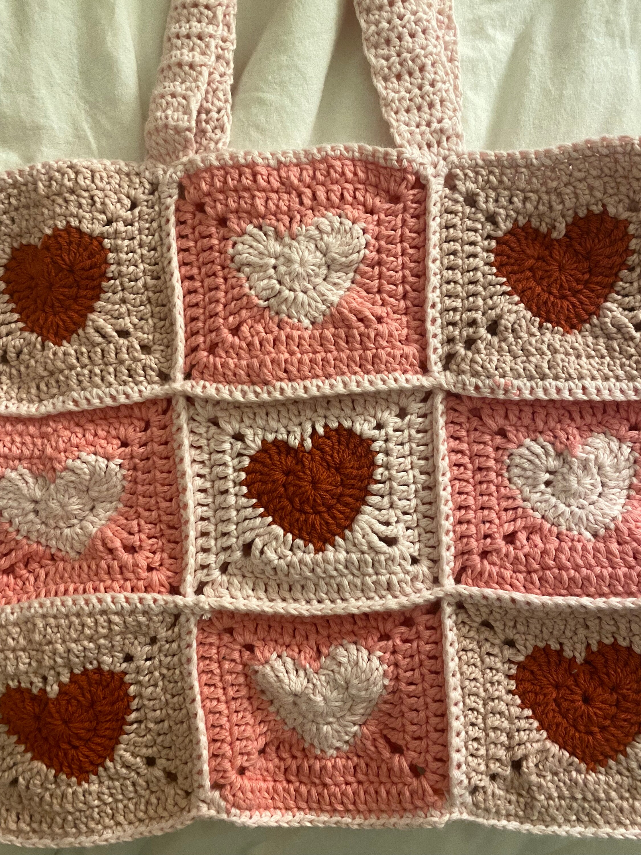 Crochet Heart Tote Bag for Sale by LexCrochet