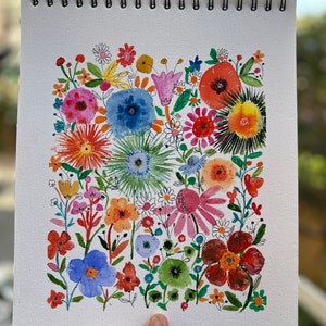 acquerello fiori di campo