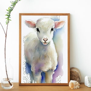 Cute Lamb | Wall Art | Easter Printable Digital | Easter Decor