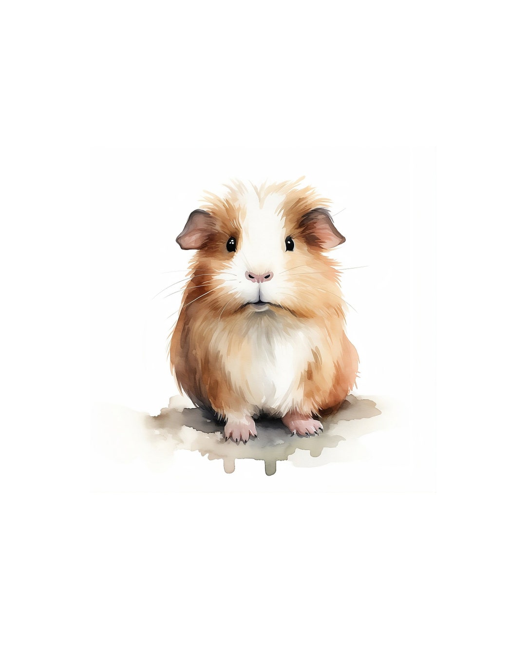 Guinea Pig Artwork,detailed Pet Portrait,realistic Watercolor,digital ...