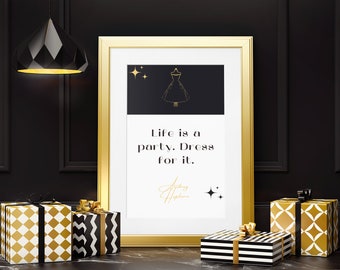 A4 Printable Trio of Audrey Hepburn Quotes Wall Art, Hollywood Quotes, Audrey Hepburn Quote, Old Hollywood, Women Quotes, Elegant