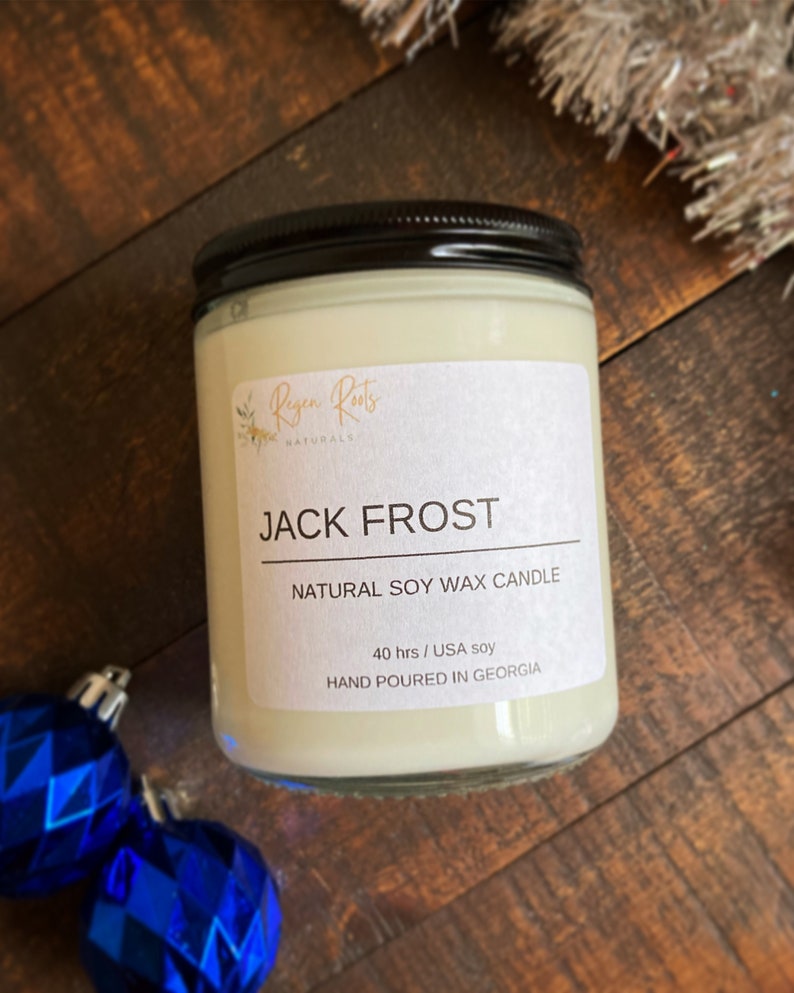 Jack Frost Soy Candle, Soy Candle, Hand Poured Candle, Handmade Candles