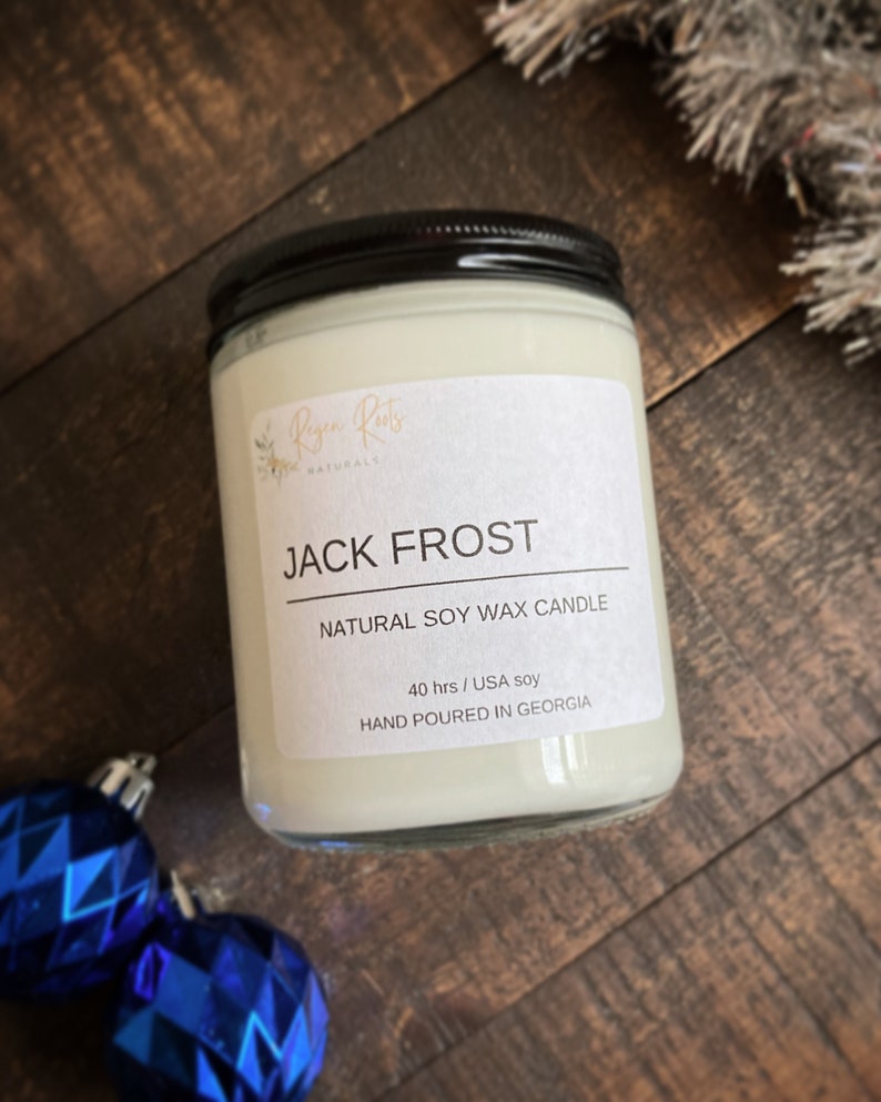 Jack Frost Soy Candle, Soy Candle, Hand Poured Candle, Handmade Candles