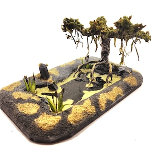 Haunted Swamp : Zwembad met boom, modulair tafelblad terrein