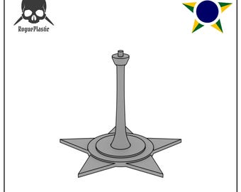 Scale Model Airplane Flight Stand With Roundel Base - Brazilian Air Force
