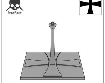 Scale Model Airplane Flight Stand With Roundel Base - The Iron Cross 1914-15