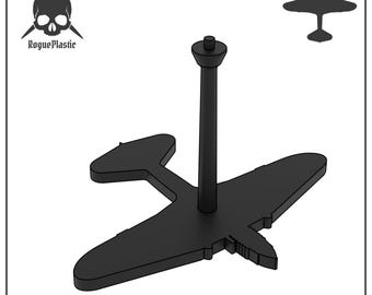 Scale Model Airplane Flight Stand With Silhouette Base - IL-2 Sturmovik
