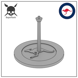 Scale Model Airplane Flight Stand With Roundel Base - Royal Australian Air Force