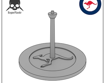 Scale Model Airplane Flight Stand With Roundel Base - Royal Australian Air Force