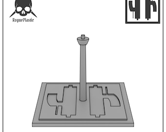 Scale Model Airplane Flight Stand With Roundel Base - Italian Socialist Republic