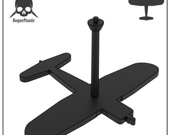 Scale Model Airplane Flight Stand With Silhouette Base - Vought F4U Corsair