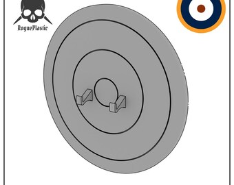 Scale Model Aircraft Wall Mount Display With Plane Insignia Roundel Background - Royal Air Force Type A2