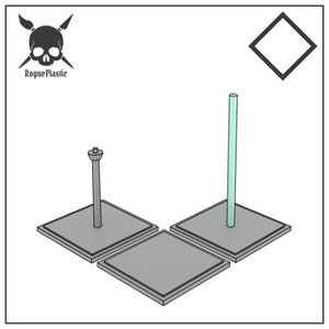 Miniature and Scale Model Stand With Square Base