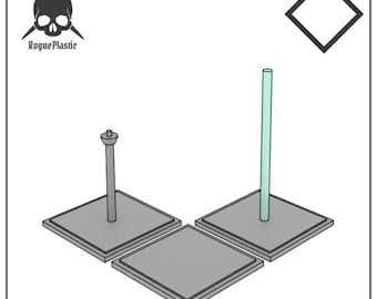 Miniature and Scale Model Stand With Square Base