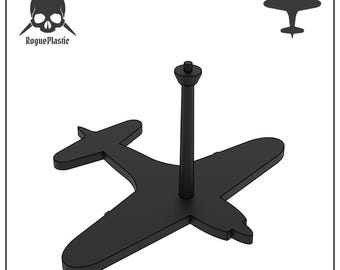 Scale Model Airplane Flight Stand With Silhouette Base - Mitsubishi J2M Raiden