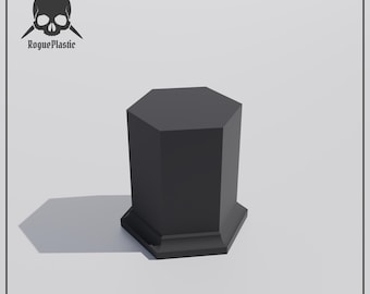 Hexagon Base Elevated Display Stands Plinths For Miniatures & Scale Models