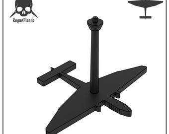 Scale Model Airplane Flight Stand With Silhouette Base - Junkers Ju 87 D5