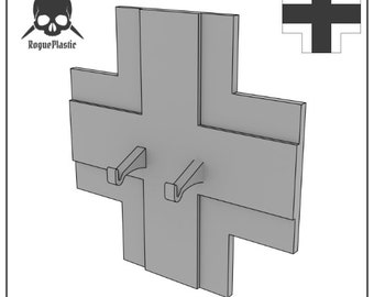 Scale Model Aircraft Wall Mount Display With Plane Insignia Roundel Background - Luftwaffe