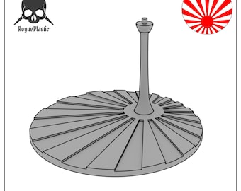 Scale Model Airplane Flight Stand With Roundel Base - Rising Sun