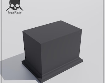 Rectangle Base Elevated Display Stands Plinths For Miniatures & Scale Models