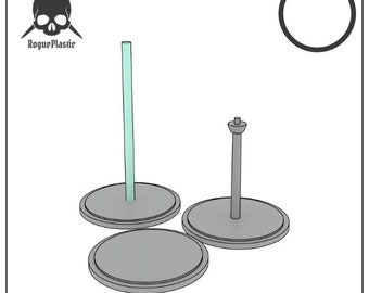 Miniature and Scale Model Stand With Circular Base