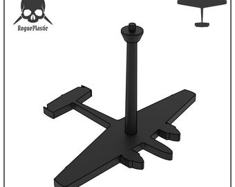 Scale Model Airplane Flight Stand With Silhouette Base - Bf 110