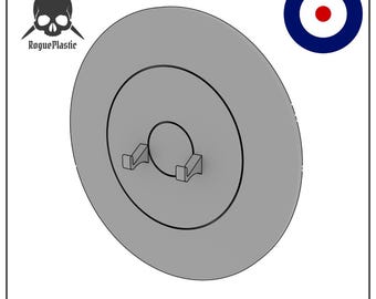 Scale Model Aircraft Wall Mount Display With Plane Insignia Roundel Background - Royal Air Force Type A